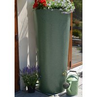 Large 380L Garden Planter Water Butt Green Marble with Tap Kit and Diverter Original Organics