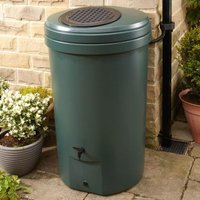 Harcostar 350 Litre Magnum Water Butt with Diverter Recycled Plastic Green Straights Manufacturing