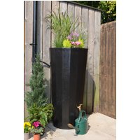 Large 255L Metropolitan Water Butt with Planter in Black Original Organics