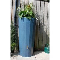 Large 255L Metropolitan Water Butt with Planter in Blue Stone