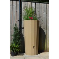 Large 255L Metropolitan Water Butt with Planter in Sandstone Original Organics