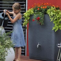 Large 275L Noblesse Decorative Water Butt - Charcoal Grey Original Organics