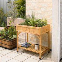 VegTrug Herb Garden Raised Bed - Natural FSC Certified Cedar Wood Natural Wood Original Organics