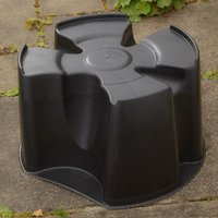 Black Single Piece Water Butt Stand Recycled Plastic Original Organics