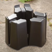 Multi Piece Black Water Butt Stand for the 100L Rainsaver Water Butt Recycled & Recyclable Plastic Straights Manufacturing