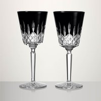 Lismore Black Large Goblet 14 oz Pair