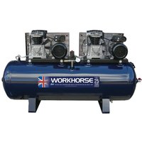 Workhorse Tandem Belt Drive Air Compressors - Various Motor Powers (Motor Power: 4HP - 250 Litre (230V Single Phase))