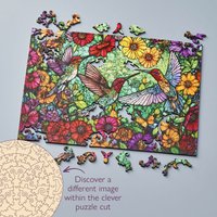Hummingbird Garden - Picture Puzzle Cut_MDTP