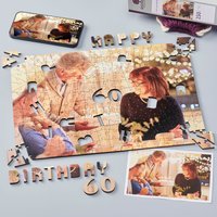 Happy 60th Birthday Landscape - Personalised Puzzle