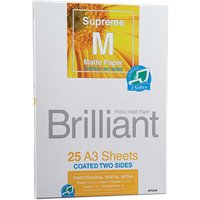 Brilliant Supreme Double Sided Matte A3+ x 25 sheets Brilliant Supreme Double Sided Matte A3+ x 25 sheets