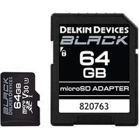 Delkin BLACK 64GB (90MB/s) UHS-I V30 microSDXC Memory Card Delkin BLACK 64GB (90MB/s) UHS-I V30 microSDXC Memory Card