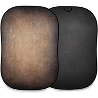 Manfrotto Vintage Collapsible Reversible Background 1.5 x 2.1m - Walnut / Pewter Manfrotto Vintage Collapsible Reversible Background 1.5 x 2.1m - Walnut / Pewter