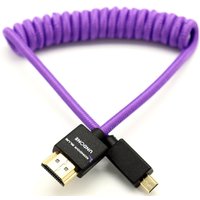Kondor Blue Gerald Undone Mini HDMI to Full HDMI Cable 12Inch-24Inch Coiled Kondor Blue Gerald Undone Mini HDMI to Full HDMI Cable 12Inch-24Inch Coiled