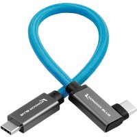 Kondor Blue USB C to USB C High Speed Cable for Samsung T5 T7 SSD - Right Angle Kondor Blue USB C to USB C High Speed Cable for Samsung T5 T7 SSD - Right Angle