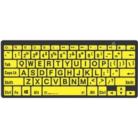 Logickeyboard XLPrint Bluetooth Black on Yellow PC Keyboard Logickeyboard XLPrint Bluetooth Black on Yellow PC Keyboard