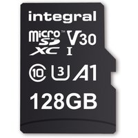 Integral 128GB High Speed (100MB/Sec) UHS-I U3 V30 Micro SD Card Integral 128GB High Speed (100MB/Sec) UHS-I U3 V30 Micro SD Card