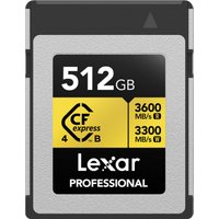 Lexar 512GB Professional (3600MB/Sec) Type B CFexpress 4.0 Gold Series Memory Card Lexar 512GB Professional (3600MB/Sec) Type B CFexpress 4.0 Gold Series Memory Card
