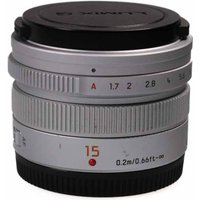 USED Panasonic 15mm f1.7 Leica Summilux DG ASPH Micro Four Thirds Lens - Silver USED Panasonic 15mm f1.7 Leica Summilux DG ASPH Micro Four Thirds Lens - Silver