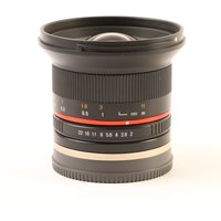 USED Samyang 12mm f2.0 NCS CS Lens - Sony E Fit - Black USED Samyang 12mm f2.0 NCS CS Lens - Sony E Fit - Black