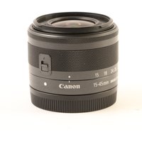 USED Canon EF-M 15-45mm f3.5-6.3 IS STM Lens - Black USED Canon EF-M 15-45mm f3.5-6.3 IS STM Lens - Black