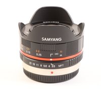 USED Samyang 7.5mm f3.5 UMC Fisheye Lens - Silver - Micro Four Thirds USED Samyang 7.5mm f3.5 UMC Fisheye Lens - Silver - Micro Four Thirds