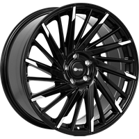 Eclipse Wheel 105 GLOSS BLACK MILLED TIPS - 20x8.5