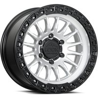 Lock Offroad Wheel Grit Matte Silver W Matte Black Ring
