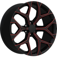 Eclipse Replica Wheel 348 Black and Red Milled