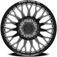 Arena Wheel Dually Valkyrie Front Gloss Black Milled - 20x8.25 - 8x165.1 Bolt Pattern - 100 Offset Rims