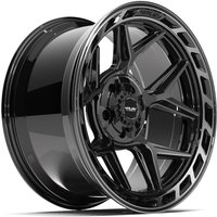 4Play Wheel 4P55 Gloss Black w/ Brushed Face & Tinted Clear