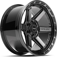 4Play Wheel 4P63 Gloss Black w/ Brushed Face & Tinted Clear