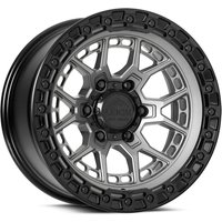 Lock Offroad Wheel Commando Matte Grey W Matte Black Ring