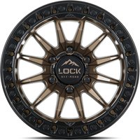 Lock Offroad Wheel Trail Matte Bronze W Matte Black Ring - 20x9 - 5x127 Bolt Pattern - 1 Offset Rims