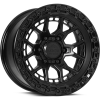 Lock Offroad Wheel Commando Matte Black W Gloss Black Ring