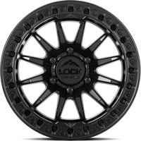 Lock Offroad Wheel Trail Matte Black W Matte Black Ring - 20x9 - 5x127 Bolt Pattern - 1 Offset Rims