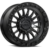 Lock Offroad Wheel Grit Matte Black W Gloss Black Ring
