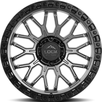 Lock Offroad Wheel Combat Matte Grey W Matte Black Ring
