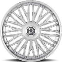 Dolce Luxury Wheel LUSSO Glossy Sliver Brush Face Stainless Lip