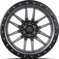Lock Offroad Wheel Krawler Matte Grey W Matte Black Ring