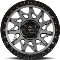 Lock Offroad Wheel Lunatic Matte Grey W Matte Black Ring