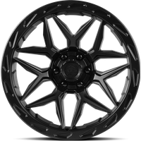 Lock Offroad Wheel Matrix Matte Black W Matte Black Ring