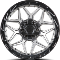 Lock Offroad Wheel Matrix Matte Grey W Matte Black Ring