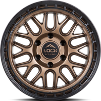 Lock Offroad Wheel Onyx Matte Bronze W Matte Black Ring - 17x9