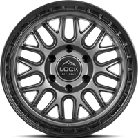 Lock Offroad Wheel Onyx Matte Grey W Matte Black Ring - 17x9