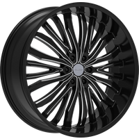 Elure Wheel 55 Black and Milled - 26x10 - 6x139.7 Bolt Pattern - 24 Offset Rims