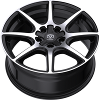 Edge Wheels Wheel 357MB Gloss Black Machined Face