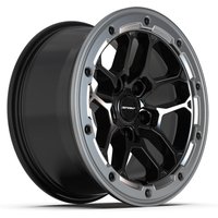 Defiant Wheel DF01 Gloss Black w/ Milled Ring - 17x8 - 5x127 Bolt Pattern - 12 Offset Rims