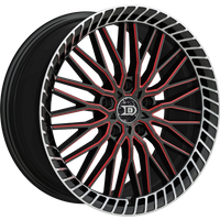 Drastic Wheel DS4 Black W/ Red Machined Flange - 18x8