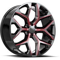 O.E. Revolution Wheel G-09 Gloss Black Red Milled