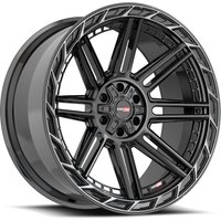 Vortek Off-Road Wheel VRP-501 Gloss Black Center & Diamond Cut Ring With Dark Tint